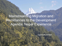 Globalization and socio-economic change in Nepal