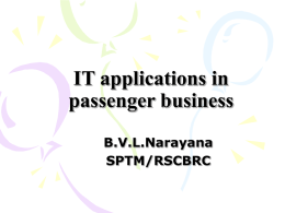 IT applications in passenger business