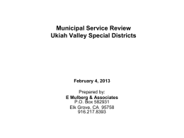 Power Point Presentation - Ukiah Valley MSR