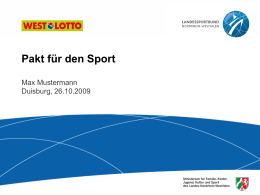 PowerPoint Präsentation Pakt für den Sport