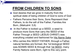Fathering sonship