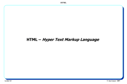 HTML - ISEG