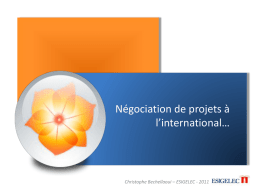 Négociation de projets à l`international