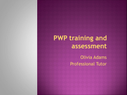 PWP Training - KCA Mental Health Services