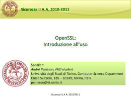 OpenSSL - Università degli Studi di Torino