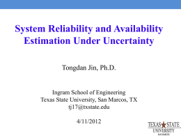 Reliability Estimation - Institute of Industrial Engineers