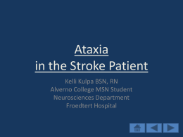 Ataxia in the Stroke Patient.