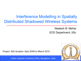 Interference Modelling in Spatially Distributed Shadowed Wireless
