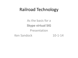 Railroad Technology - Tucson Computer Society
