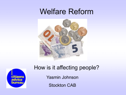 Impact of Welfare Reform Presentation