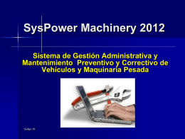 GyM - CEQ - Mantenimiento Preventivo y Correctivo de Maquinaria