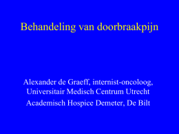 2. behandeling van doorbraakpijn Dr. A. de Graeff