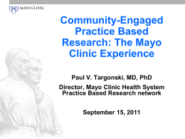 Community-Engaged Practice Based Research