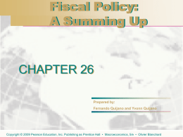 Fiscal Policy: A Summing Up