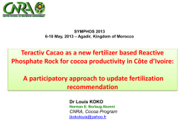 Validation of Cocoa Soil Diagnosis method in Ghana