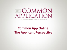 The Common Application