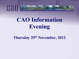 CAO Applications - Careers and Education News