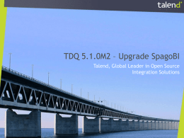 Upgrade SpagoBI - Talend Open Integration Solution