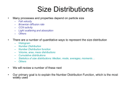 The Number Distribution