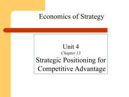 Strategic Positioning for Competitive Advantage