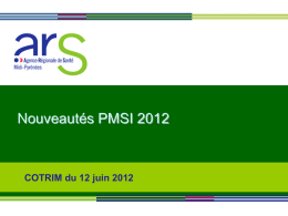 Nouveautés du PMSI 2012