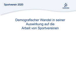 Titel: Sportverein 2020 - Landesarbeitskreis Kirche und Sport in NRW