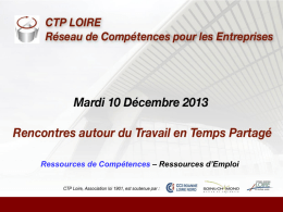 Programme des Rencontres - CTP LOIRE Compétences en Temps