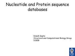 Nucleotide sequence databases