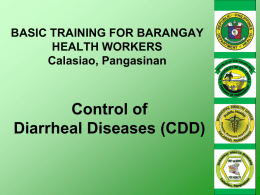 Control of Diarrheal Diseases (CDD) - AMHOP