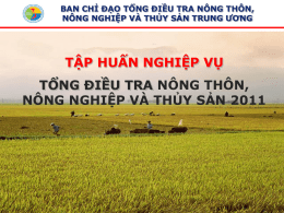 Quy trình tập huấn nghiệp vụ - Cục Thống kê tỉnh Quảng Nam
