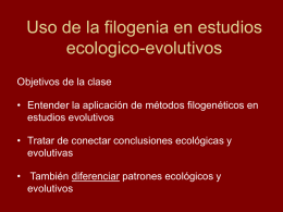 Filogenias y evolución