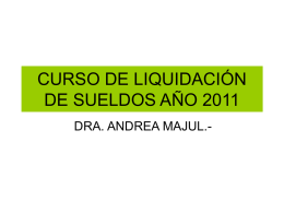 CURSO DE LIQUIDACIÓN DE SUELDOS AÑO 2011