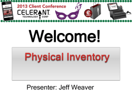 Physical Inventory App - Celerant Technology Corp.