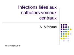 Infections sur cathéters - Infectio