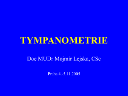 TYMPANOMETRIE