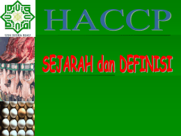 ASejarah & Definisi HACCP - Blog Dosen UIN Suska Riau
