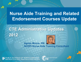 Nurse Aide Update - Agnes Moore (ppt 4.2mb)