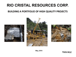 8 - Rio Cristal Resources Corporation