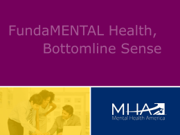 Fundamental Health: Bottom Line Sense (Powerpoint)