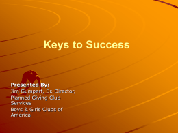 Keys to Planned Giving Success
