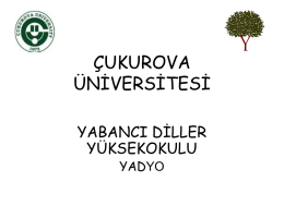 YADYO - Çukurova Üniversitesi Eğitimi Geliştirme Kurulu