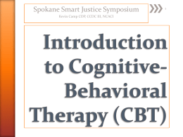 Introduction to Cognitive-Behavioral Therapy (CBT)