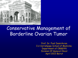 Conservative surgery - Prof. Dr. Fuat Demirkıran