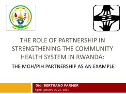 The MOH/PIH community health system