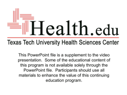 Envenomations I Snakes - Texas Tech University Health Sciences