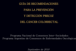guía de recomendaciones para la prevención y detección precoz