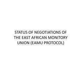 East Africa Monitory Union Protocal
