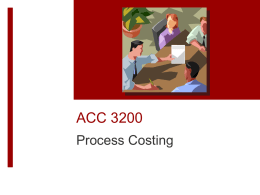 Process Costing - Marketing Club UMT