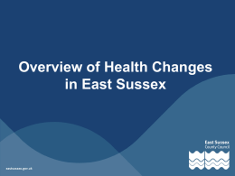 What is Public Health? - East Sussex Strategic Partnership