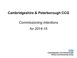 Cambridgeshire & Peterborough CCG